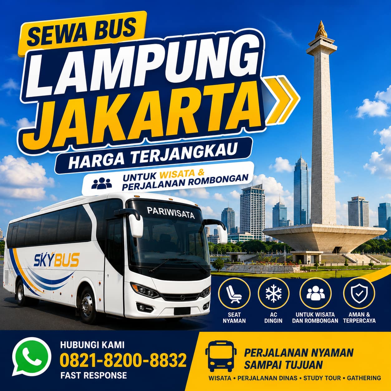 Sewa Bus Lampung Jakarta Harga Terjangkau untuk Wisata dan Perjalanan Rombongan