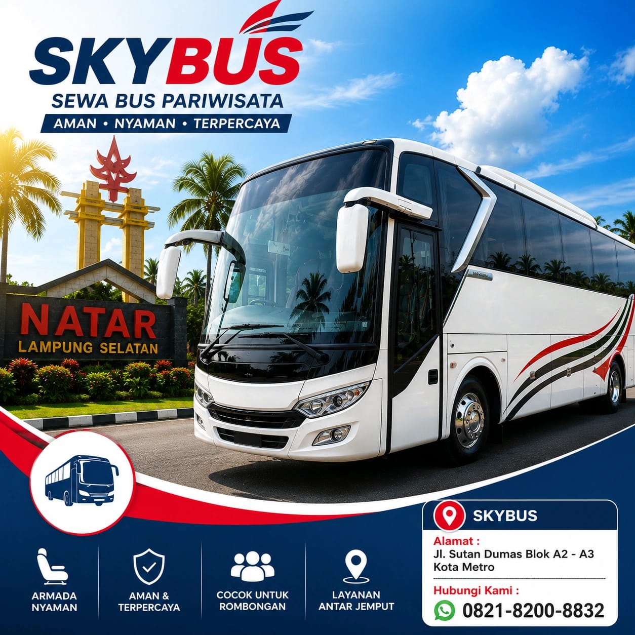 Sewa Bus Kedaton Bandar Lampung Armada Pariwisata Sewa Bus Lampung Selatan