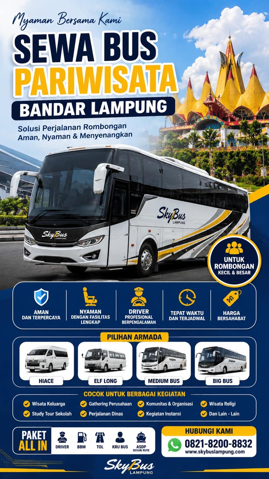 Sewa Bus Pariwisata Bandar Lampung Termurah Sewa Bus Pariwisata Bandar Lampung Termurah