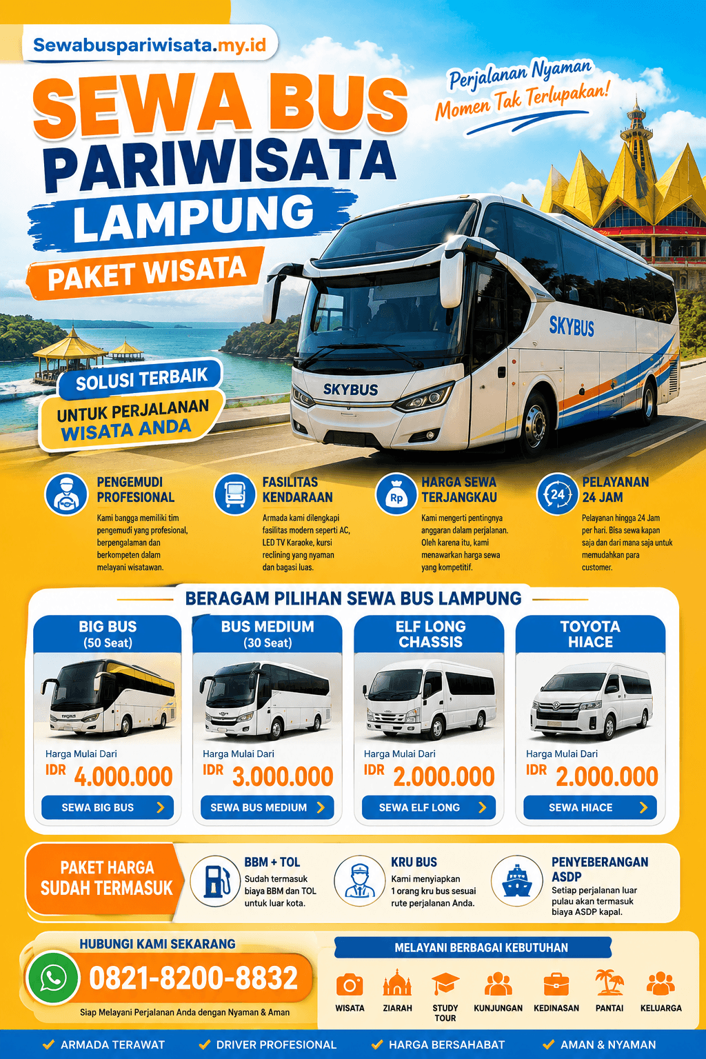 Sewa Bus Pariwisata Lampung Paket Wisata Bus pariwisata lampung terbaru
