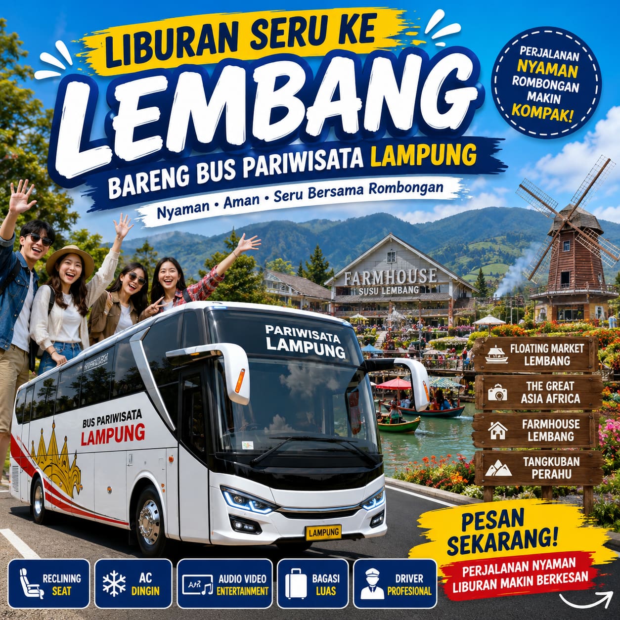 Liburan Seru Ke Lembang Bareng Bus Pariwisata Lampung