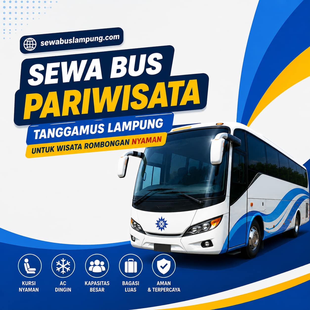 Sewa Bus Pariwisata Tanggamus Lampung Untuk Wisata Rombongan Nyaman