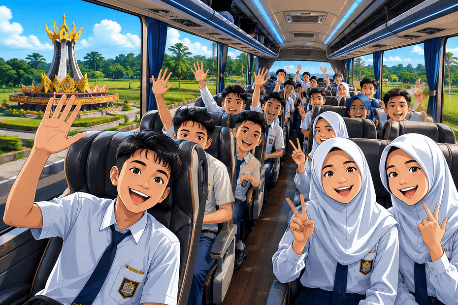 Sewa Bus Pariwisata Lampung Tengah Untuk Wisata Rombongan Nyaman